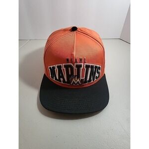 Miami Marlins New Era MLB Authentic SnapBack Hat Cap Orange/Black